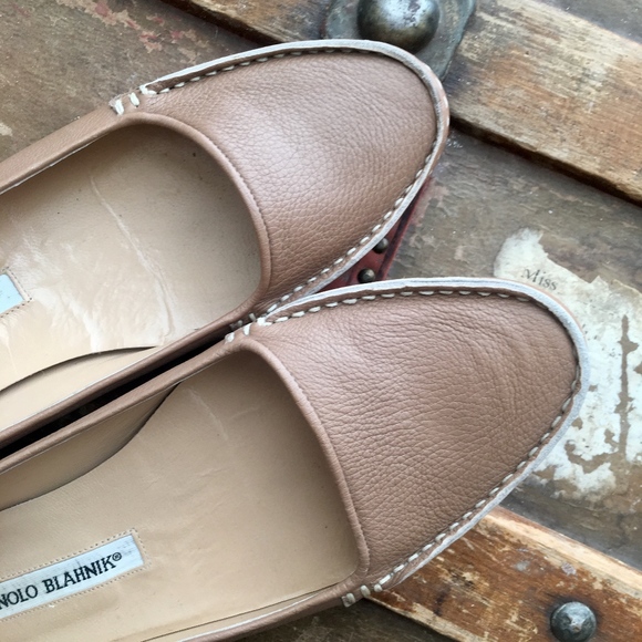 Moccasin Loafer Driver Flat Leather Nude Tan Brown - Picture 2 of 8